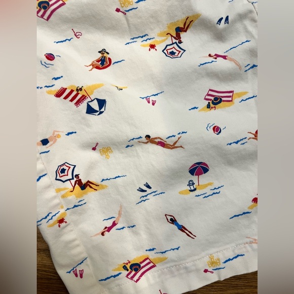 Land’s End beach theme Bermuda shorts. Pull on shorts elastic waist. Size 4 EUC - Picture 2 of 8